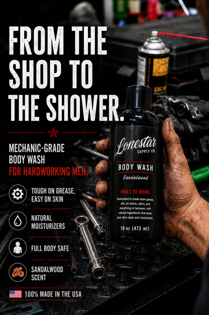 Lonestar™ Heavy-Duty Body Wash – Natural Degreasing Formula (16oz) | Lonestar™ Supply Co